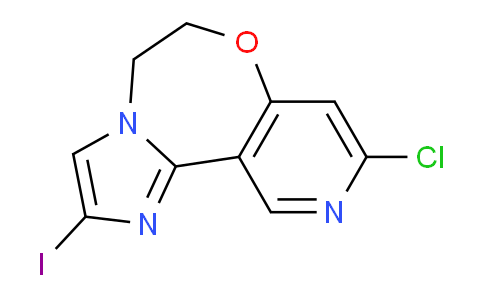 CAS No. 1282518-99-3, 9-Chloro-2-iodo-5,6-dihydroimidazo[1,2-d]pyrido[3,4-f][1,4]oxazepine