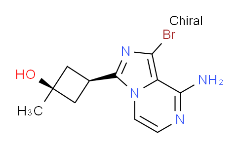 CAS No. 936901-75-6, cis-3-(8-Amino-1-bromoimidazo[1,5-a]pyrazin-3-yl)-1-methylcyclobutanol