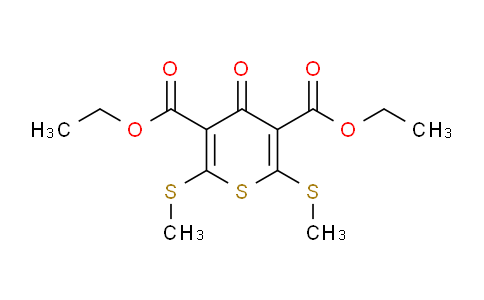 CAS No. 13700-78-2, Diethyl 2,6-bis(methylthio)-4-oxo-4H-thiopyran-3,5-dicarboxylate