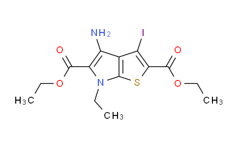 CAS No. 1956335-63-9, Diethyl 4-amino-6-ethyl-3-iodo-6H-thieno[2,3-b]pyrrole-2,5-dicarboxylate