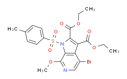 CAS No. 1956366-17-8, Diethyl 4-bromo-7-methoxy-1-tosyl-1H-pyrrolo[2,3-c]pyridine-2,3-dicarboxylate