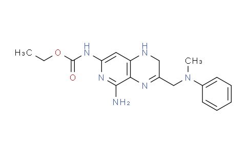 CAS No. 80434-77-1, Ethyl (5-amino-3-((methyl(phenyl)amino)methyl)-1,2-dihydropyrido[3,4-b]pyrazin-7-yl)carbamate