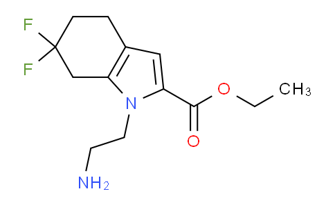 CAS No. 1433990-13-6, Ethyl 1-(2-aminoethyl)-6,6-difluoro-4,5,6,7-tetrahydro-1H-indole-2-carboxylate