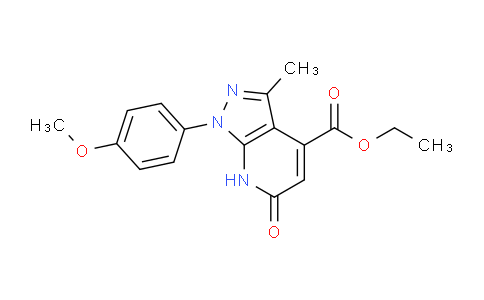 CAS No. 1160246-05-8, Ethyl 1-(4-methoxyphenyl)-3-methyl-6-oxo-6,7-dihydro-1H-pyrazolo[3,4-b]pyridine-4-carboxylate