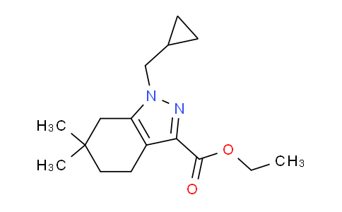 CAS No. 1233244-55-7, Ethyl 1-(cyclopropylmethyl)-6,6-dimethyl-4,5,6,7-tetrahydro-1H-indazole-3-carboxylate