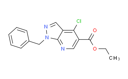 CAS No. 37801-55-1, Ethyl 1-benzyl-4-chloro-1H-pyrazolo[3,4-b]pyridine-5-carboxylate