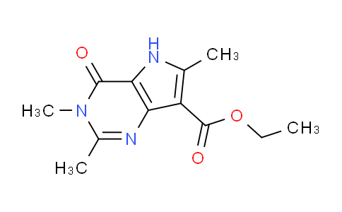 CAS No. 51618-13-4, Ethyl 2,3,6-trimethyl-4-oxo-4,5-dihydro-3H-pyrrolo[3,2-d]pyrimidine-7-carboxylate