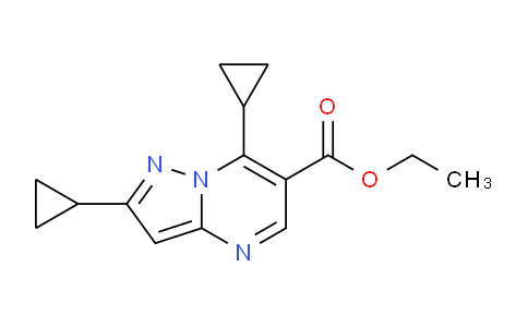 CAS No. 1245807-83-3, Ethyl 2,7-dicyclopropylpyrazolo[1,5-a]pyrimidine-6-carboxylate