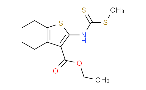 CAS No. 155686-60-5, Ethyl 2-(((methylthio)carbonothioyl)amino)-4,5,6,7-tetrahydrobenzo[b]thiophene-3-carboxylate