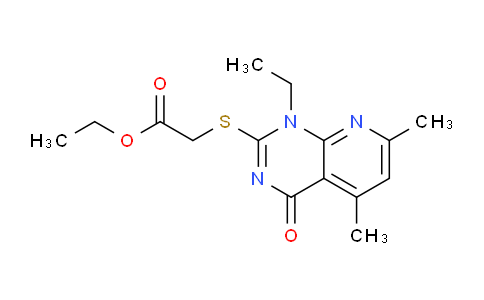 CAS No. 937599-92-3, Ethyl 2-((1-ethyl-5,7-dimethyl-4-oxo-1,4-dihydropyrido[2,3-d]pyrimidin-2-yl)thio)acetate