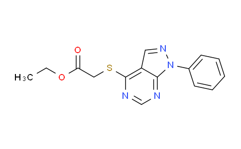 CAS No. 335223-43-3, Ethyl 2-((1-phenyl-1H-pyrazolo[3,4-d]pyrimidin-4-yl)thio)acetate