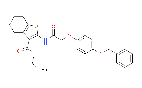 CAS No. 333778-10-2, Ethyl 2-(2-(4-(benzyloxy)phenoxy)acetamido)-4,5,6,7-tetrahydrobenzo[b]thiophene-3-carboxylate