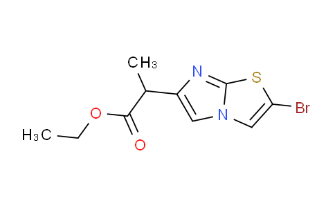 CAS No. 1341035-70-8, Ethyl 2-(2-bromoimidazo[2,1-b]thiazol-6-yl)propanoate