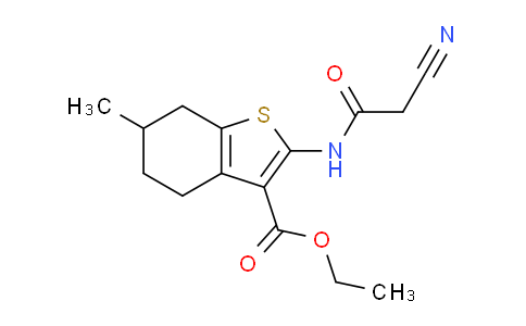 CAS No. 670233-13-3, Ethyl 2-(2-cyanoacetamido)-6-methyl-4,5,6,7-tetrahydrobenzo[b]thiophene-3-carboxylate