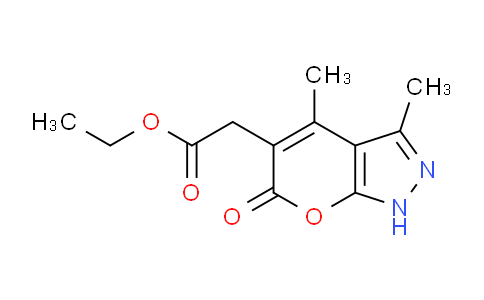 CAS No. 439121-65-0, Ethyl 2-(3,4-dimethyl-6-oxo-1,6-dihydropyrano[2,3-c]pyrazol-5-yl)acetate