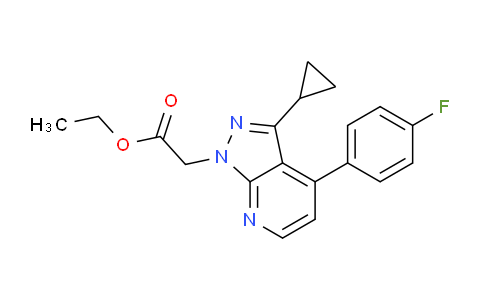 CAS No. 1018162-92-9, Ethyl 2-(3-cyclopropyl-4-(4-fluorophenyl)-1H-pyrazolo[3,4-b]pyridin-1-yl)acetate