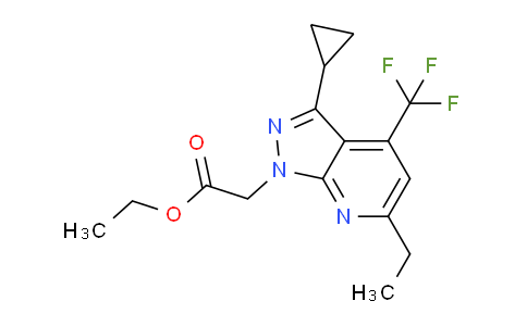 CAS No. 1011378-45-2, Ethyl 2-(3-cyclopropyl-6-ethyl-4-(trifluoromethyl)-1H-pyrazolo[3,4-b]pyridin-1-yl)acetate