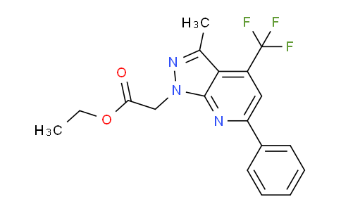 CAS No. 1011357-25-7, Ethyl 2-(3-methyl-6-phenyl-4-(trifluoromethyl)-1H-pyrazolo[3,4-b]pyridin-1-yl)acetate