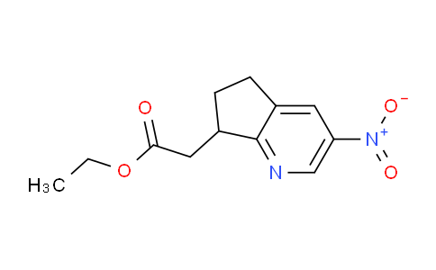 CAS No. 904929-05-1, Ethyl 2-(3-nitro-6,7-dihydro-5H-cyclopenta[b]pyridin-7-yl)acetate