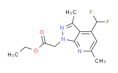 CAS No. 1011380-61-2, Ethyl 2-(4-(difluoromethyl)-3,6-dimethyl-1H-pyrazolo[3,4-b]pyridin-1-yl)acetate