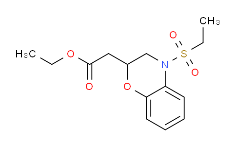 CAS No. 1707374-67-1, Ethyl 2-(4-(ethylsulfonyl)-3,4-dihydro-2H-benzo[b][1,4]oxazin-2-yl)acetate