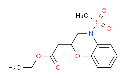 CAS No. 1710853-71-6, Ethyl 2-(4-(methylsulfonyl)-3,4-dihydro-2H-benzo[b][1,4]oxazin-2-yl)acetate