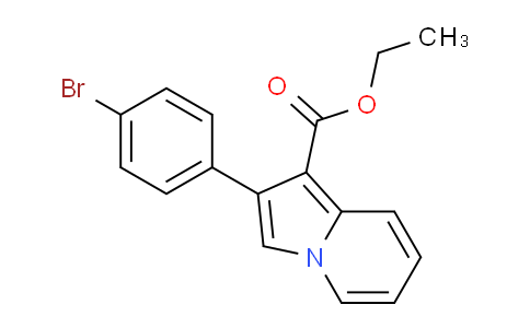 CAS No. 885949-62-2, Ethyl 2-(4-bromophenyl)indolizine-1-carboxylate