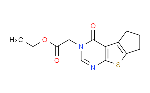 CAS No. 433702-79-5, Ethyl 2-(4-oxo-4,5,6,7-tetrahydro-3H-cyclopenta[4,5]thieno[2,3-d]pyrimidin-3-yl)acetate
