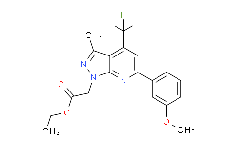 CAS No. 1011392-42-9, Ethyl 2-(6-(3-methoxyphenyl)-3-methyl-4-(trifluoromethyl)-1H-pyrazolo[3,4-b]pyridin-1-yl)acetate
