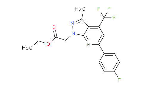 CAS No. 1011380-73-6, Ethyl 2-(6-(4-fluorophenyl)-3-methyl-4-(trifluoromethyl)-1H-pyrazolo[3,4-b]pyridin-1-yl)acetate