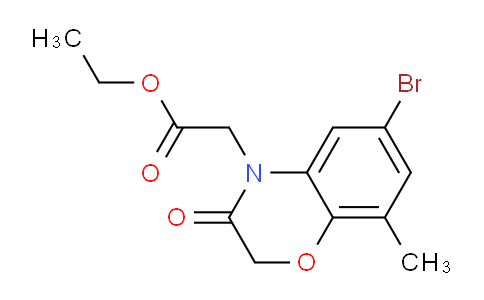 CAS No. 121565-03-5, Ethyl 2-(6-bromo-8-methyl-3-oxo-2H-benzo[b][1,4]oxazin-4(3H)-yl)acetate