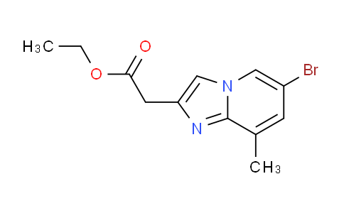 CAS No. 1239741-70-8, Ethyl 2-(6-bromo-8-methylimidazo[1,2-a]pyridin-2-yl)acetate