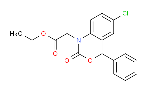CAS No. 35382-76-4, Ethyl 2-(6-chloro-2-oxo-4-phenyl-2,4-dihydro-1H-benzo[d][1,3]oxazin-1-yl)acetate