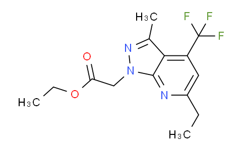 CAS No. 1018125-89-7, Ethyl 2-(6-ethyl-3-methyl-4-(trifluoromethyl)-1H-pyrazolo[3,4-b]pyridin-1-yl)acetate