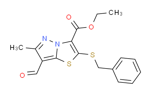 CAS No. 263553-82-8, Ethyl 2-(benzylthio)-7-formyl-6-methylpyrazolo[5,1-b]thiazole-3-carboxylate