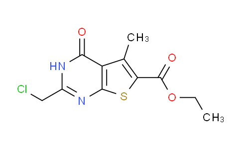 CAS No. 89567-06-6, Ethyl 2-(chloromethyl)-5-methyl-4-oxo-3,4-dihydrothieno[2,3-d]pyrimidine-6-carboxylate