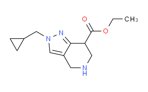 CAS No. 1391733-11-1, Ethyl 2-(cyclopropylmethyl)-4,5,6,7-tetrahydro-2H-pyrazolo[4,3-c]pyridine-7-carboxylate