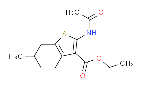 CAS No. 76981-73-2, Ethyl 2-acetamido-6-methyl-4,5,6,7-tetrahydrobenzo[b]thiophene-3-carboxylate