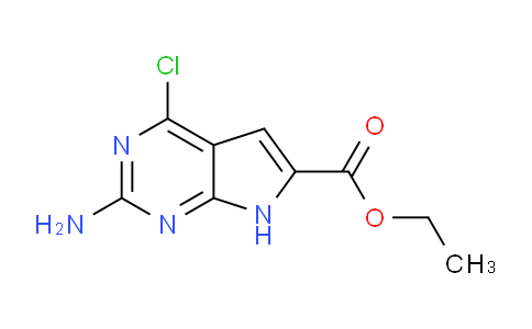 CAS No. 1260860-78-3, Ethyl 2-amino-4-chloro-7H-pyrrolo[2,3-d]pyrimidine-6-carboxylate