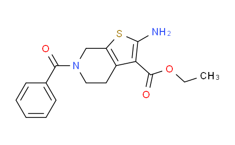 CAS No. 243967-93-3, Ethyl 2-amino-6-benzoyl-4,5,6,7-tetrahydrothieno[2,3-c]pyridine-3-carboxylate