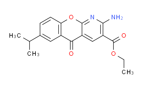 CAS No. 68301-99-5, Ethyl 2-amino-7-isopropyl-5-oxo-5H-chromeno[2,3-b]pyridine-3-carboxylate