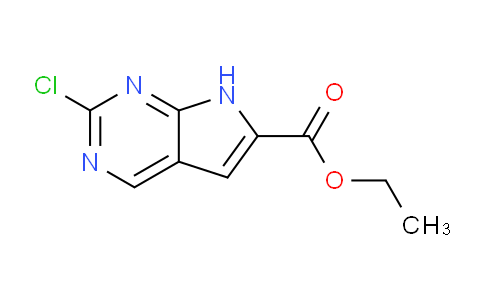 CAS No. 1060816-62-7, Ethyl 2-chloro-7H-pyrrolo[2,3-d]pyrimidine-6-carboxylate