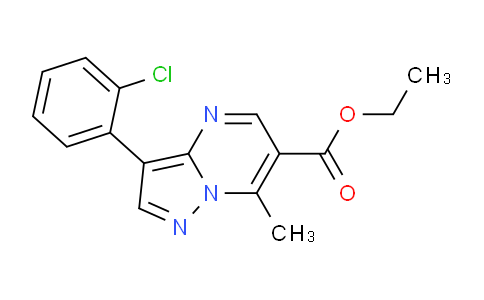 CAS No. 1956369-95-1, Ethyl 3-(2-chlorophenyl)-7-methylpyrazolo[1,5-a]pyrimidine-6-carboxylate