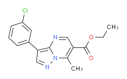 CAS No. 162287-00-5, Ethyl 3-(3-chlorophenyl)-7-methylpyrazolo[1,5-a]pyrimidine-6-carboxylate