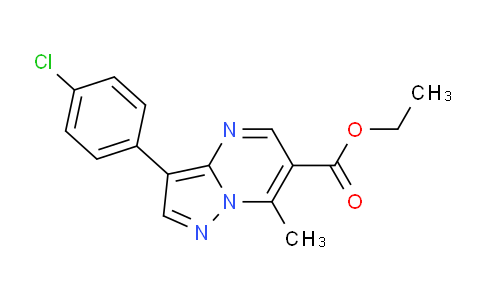 CAS No. 173678-19-8, Ethyl 3-(4-chlorophenyl)-7-methylpyrazolo[1,5-a]pyrimidine-6-carboxylate