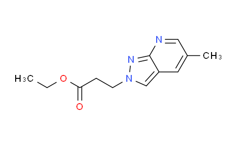 CAS No. 1245806-50-1, Ethyl 3-(5-methyl-2H-pyrazolo[3,4-b]pyridin-2-yl)propanoate
