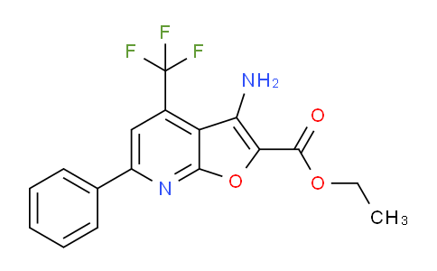 CAS No. 160436-48-6, Ethyl 3-amino-6-phenyl-4-(trifluoromethyl)furo[2,3-b]pyridine-2-carboxylate