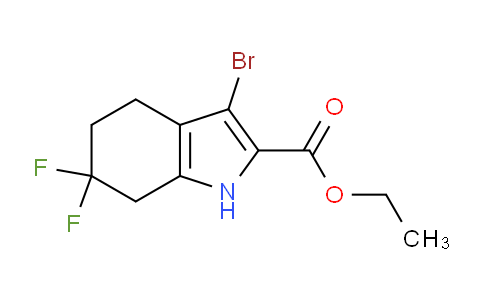 CAS No. 1956380-53-2, Ethyl 3-bromo-6,6-difluoro-4,5,6,7-tetrahydro-1H-indole-2-carboxylate