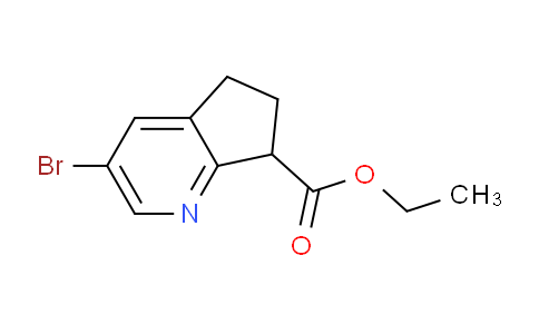 CAS No. 1956356-41-4, Ethyl 3-bromo-6,7-dihydro-5H-cyclopenta[b]pyridine-7-carboxylate