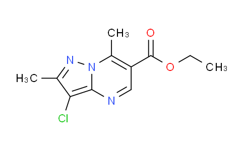 CAS No. 203587-59-1, Ethyl 3-chloro-2,7-dimethylpyrazolo[1,5-a]pyrimidine-6-carboxylate